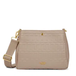 Lavie Luxe Emjane Beige Textured Sling Bag-picture-22