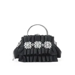 Akiki London Women Richmond Handle Clutch With Detachable Strap -Black (S)-picture-22