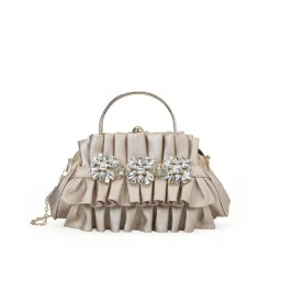 Akiki London Women Richmond Handle Clutch With Detachable Strap -Rose Gold (S)-image-77