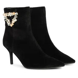 Saint G Women Black Leather Casual Boots-image-83