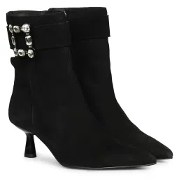 Saint G Women Black Leather Casual Boots-image-75