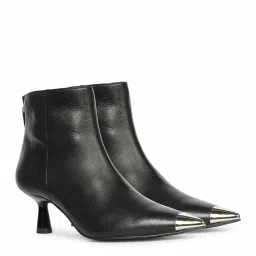 Saint G Women Black Leather Casual Boots-image-99