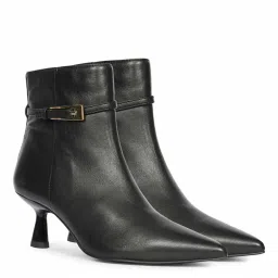 Saint G Women Black Leather Casual Boots-image-3