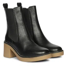 Saint G Women Black Leather Chelsea Boots-picture-37