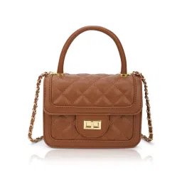 Lavie Luxe Womens Briza Flap Satchel Bag - Tan (XS)-image-27