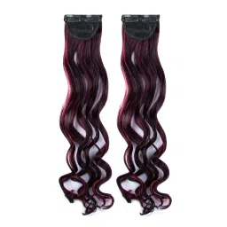 Stasia Street Clip-In 20 Inch Curly Burgundy Side Patches - Pack Of 2-picture-37