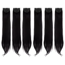 Stasia Street Clip-In 24 Inch Straight Jet Black Side Patches - Pack Of 6-picture-39