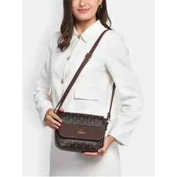 Lavie Womens Black Beth Flap Sling Bag (M)-image-68
