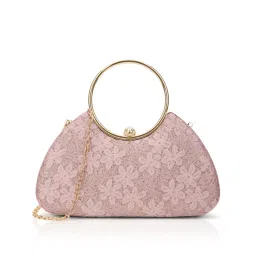 Lavie Signature Adore Handle Clutch with Detachable Chain -Pink (S)-picture-11