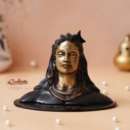 eCraftIndia Black and Lord Adiyogi Shiva Statue, Shiv Murti, Shiva Idol image 1