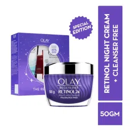 Olay Retinol Kit For Overnight Repair, Anti-Ageing Night Cream With Cleanser, Fragrance Free-image-99