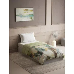 Ddecor Live Beautiful Ddecor 300 GSM Abstract, 145 TC, Single Reversible Winter Quilt Green (Single) image 1