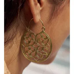 SOUL WORKS Persian Mandala Chandbali Earrings-image-73