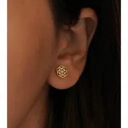 SOUL WORKS Gold Seed Stud Earrings-image-68