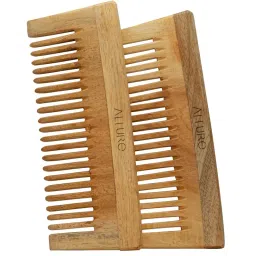 Allure Wooden Neem Comb CS-01 - Pack of 2 image 1