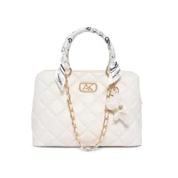 Akiki London Waterloo 13 Medium Satchel Bag (Off-White) (M)-image-25