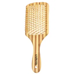 Kayanara Rectangle Shape Bamboo Bristles Large Stripped Wooden Paddle Hair Brush-picture-11