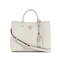 guess fashion Guess Beige Solid Meridian Girlfriend Satchel Bag image 1