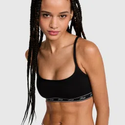 victoria's secret intimates Victoria's Secret Pink Cotton Scoop Black T-Shirt Bra-picture-33