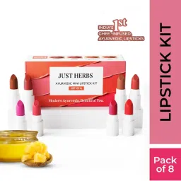 Just Herbs Ayurvedic Lipstick Micro-Mini Kit - Kit Of 8-image-60
