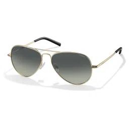 Polaroid Unisex UV Protected Polarized Full Rim Grey Lens Aviator Sunglasses - 22763900060LB (60)-picture-11