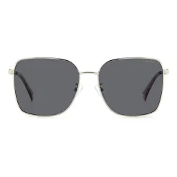 Polaroid Women UV Protected Polarized Full Rim Grey Lens Square Sunglasses - 20640901058M9 (58)-image-13