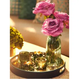 Pure Home + Living Purple Rose Faux Flower Stem - Single-image-67