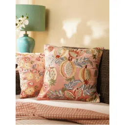 Pure Home + Living Light Pink Threadwork Square Cushion Cover (18x18 inches)-picture-17