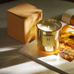 Pure Home + Living Gold Scented Wax Filled Candle Jar - Oud-picture-15