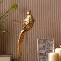 Pure Home + Living Gold Polyresin Bird Figurine with Stand-picture-30