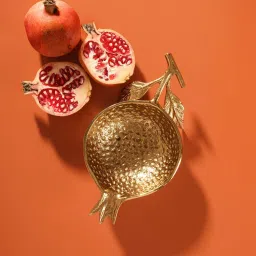 Pure Home + Living Gold Pomogranate Textured Decorative Bowl-image-106