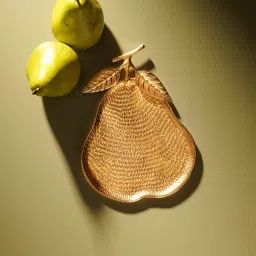 Pure Home + Living Gold Pear Textured Decorative Platter-picture-39