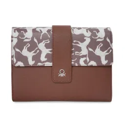 united colors of benetton fashion United Colors of Benetton Carole Women Brown Printed Clutch-picture-21