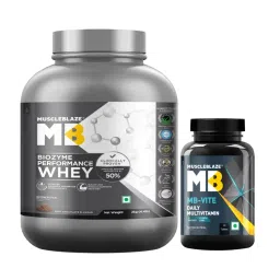 MuscleBlaze Biozyme Performance Whey Protein, Mb-Vite Multivitamin - Rich Chocolate-picture-37