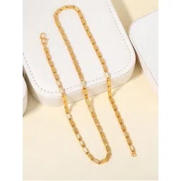 Estele Unisex Gehena Lightweight Simple Gold Plated Neck Chain-picture-14