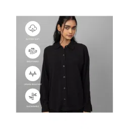 NeceSera Black Mini Waffle Multitask Shirt-picture-11