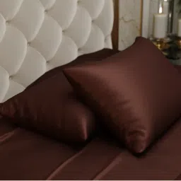 Stoa Paris Brown Ultra Satin Pillow Covers (Set Of 2)-picture-35