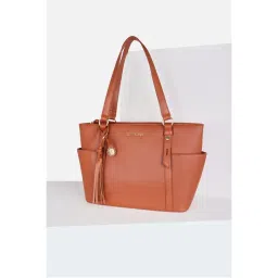 Van Heusen Women Tan Solid Formal Tote Bag-image-59
