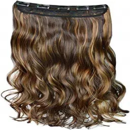 Bronson Professional Hair Extension & Wigs Wavy Curly 24 Inch Clip-In - Gold Brown Highlight No 27B/2-image-54