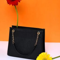 Haute Sauce Black Structured Shoulder Bag-picture-7