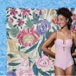 Haute Sauce Women Pink Shoulder Strap Swimsuit-image-83