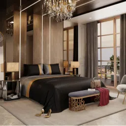 Stoa Paris Vogue Collection Sateen Urbane Tricolor Super King Bed Sheet With 2 Pillow Covers-image-96