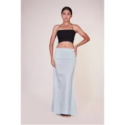 I AM BY DOLLYJAIN Ice-blue Cotton Lycra D Coat Simple-picture-28