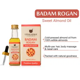 Upakarma Ayurveda Body, Skin & Hair Oil: Badam Rogan Sweet Almond Oil-image-44