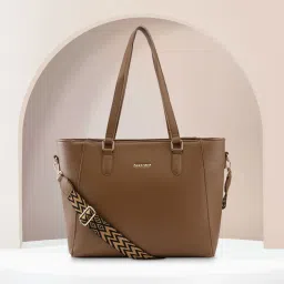 fastrack accessories Fastrack 15 Laptop Tote Bag In Tan image 1