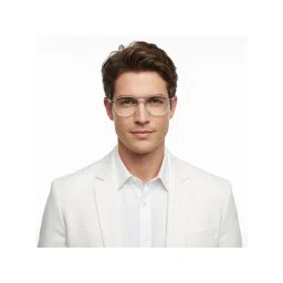 HASHTAG EYEWEAR Unisex Blulite Clear Lens Square Full Rim Eyeglass-Nekcc-1160022-L.Gry-Wht (52) image 1