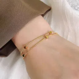 Jewels Galaxy Gold Plated Stainless Steel Anti-Tarnish Geometric Bracelet-picture-31