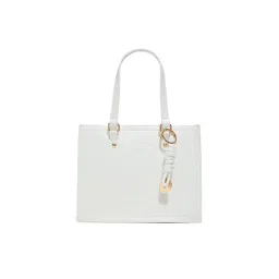 Aldo Custantina White Women's Handbag with Detachable Strap and Keychain-picture-30