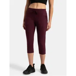 Jockey 1300 Women Super Combed Cotton Elastane Capri - Wine Tasting-image-23