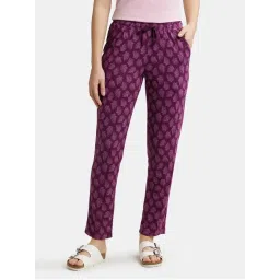 Jockey RX09 Women Micro Modal Cotton Printed Pyjama - Purple Wine Assorted Prints-picture-30